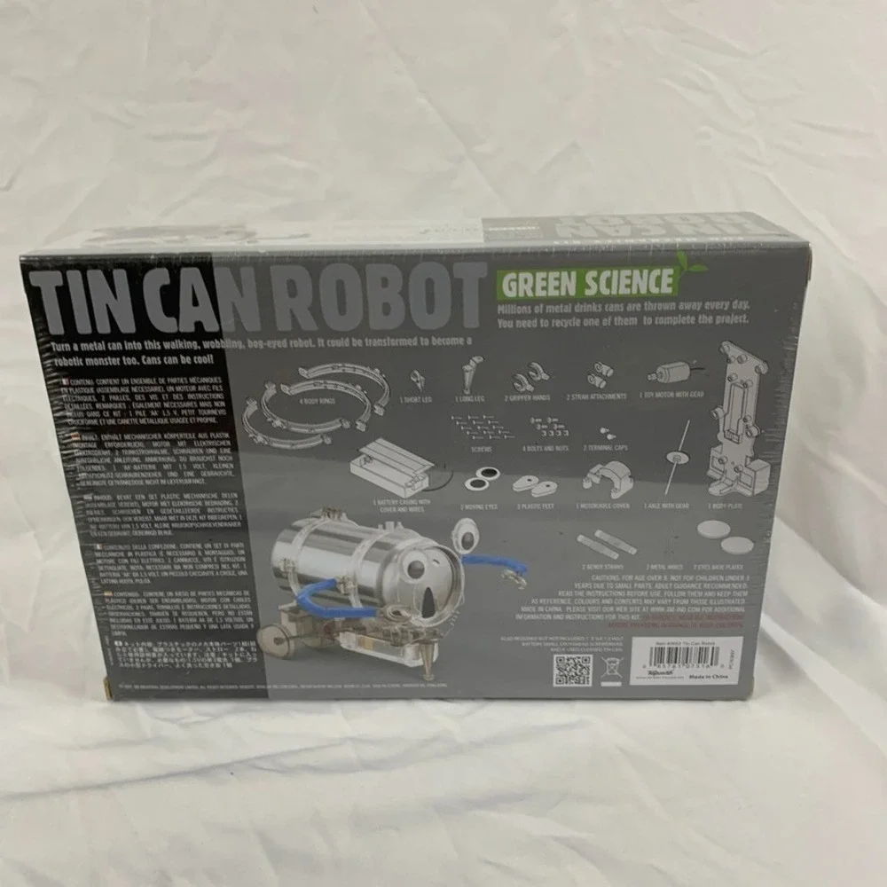 Tin Can Robot Kit Green‎ Science 4M FUN Mechanics Kit New Sealed Box